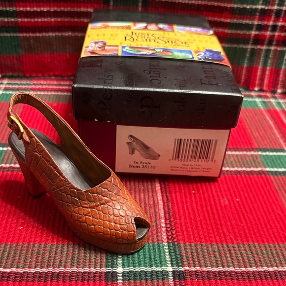 Just The Right Shoe Shoes - Just The Right Shoe Textured Tan Slingback Heels